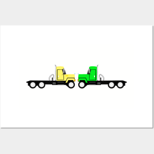 Two trucks Posters and Art